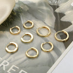 3-4 pares minimalista chique invisível huggie brincos de argola de cobre banhado a ouro para mulheres simples brilhante minúsculo empilhável joias de orelha