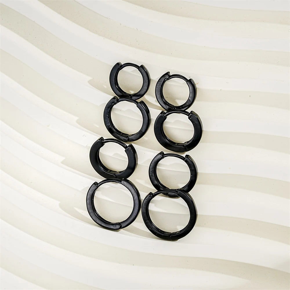 3-4 pares minimalista chique invisível huggie brincos de argola de cobre banhado a ouro para mulheres simples brilhante minúsculo empilhável joias de orelha