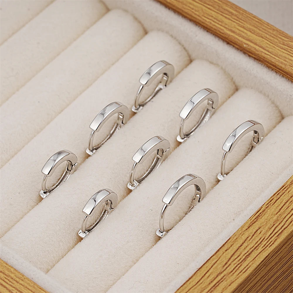 3-4 pares minimalista chique invisível huggie brincos de argola de cobre banhado a ouro para mulheres simples brilhante minúsculo empilhável joias de orelha