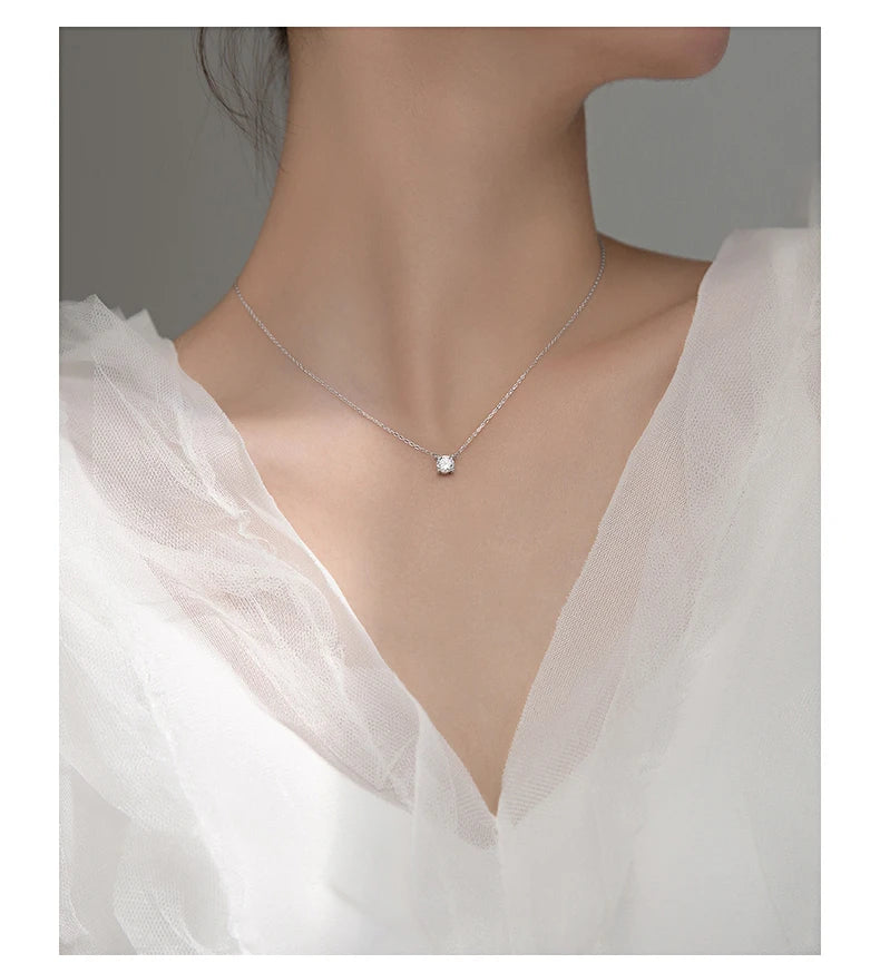 La monada 38 + 4.8cm colar de prata para mulheres prata fina 925 jóias moda pescoço minimalista pingentes 925 correntes de prata mulher