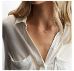 Gargantilha Linda Top com Pérola e Aço Inoxidável