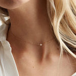 Gargantilha Linda Top com Pérola e Aço Inoxidável