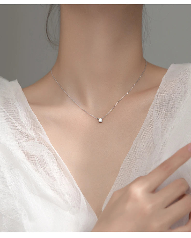 La monada 38 + 4.8cm colar de prata para mulheres prata fina 925 jóias moda pescoço minimalista pingentes 925 correntes de prata mulher