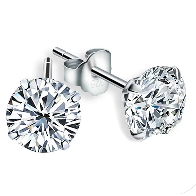 Lekani cristal moda genuína 925 prata esterlina brincos para mulheres casamento jóias finas presente