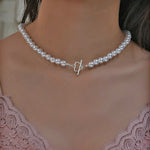 Colar de pérolas para mulheres Festa de casamento Jóias, corrente elegante multicamadas, presente acessórios retrô, nova moda, 2024