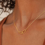 Colar Geométrico Infinito de Aço Inoxidável Linda Top