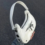 Bolsa Linda Top Estrela Branca de Ombro em Couro