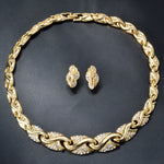 Conjunto de Joias Luxo 18K Banhado a Ouro Linda Top