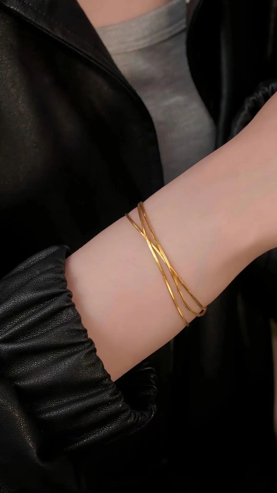 Colar de ouro real AU99, simples e elegante, nicho feminino, corrente de clavícula em ouro 24K, avançado e versátil, para sua namorada