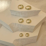 Brincos de argola minimalistas de aço inoxidável, 1 par, huggie, para mulheres, cor dourada, pequeno círculo redondo, 6/10/12mm, punk, unissex, rock