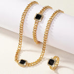 Conjunto Elegante de Joias Geométricas Linda Top