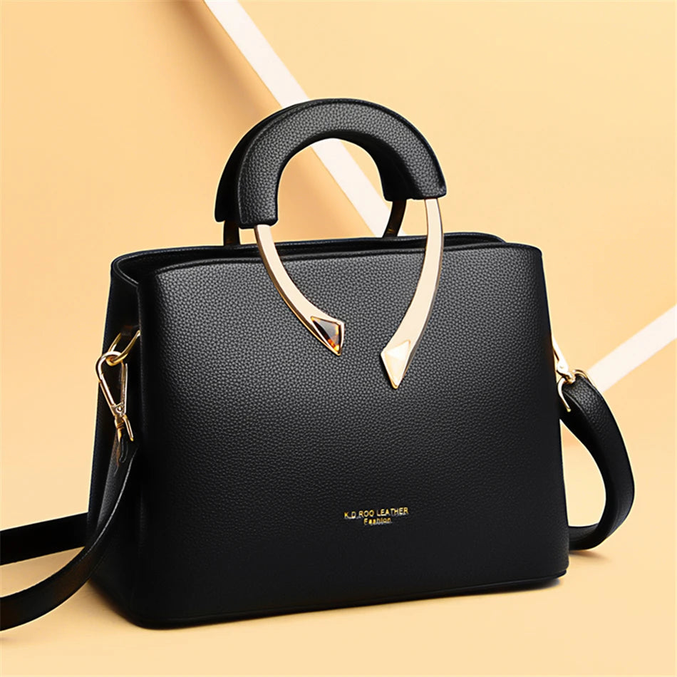 Linda Top - Bolsa Crossbody de Couro Genuíno Luxuosa