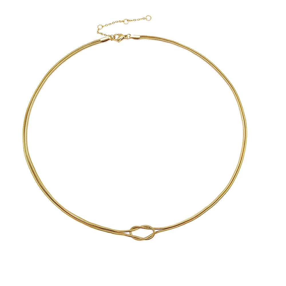 Colar Minimalista Linda Top Banhado a Ouro 14k
