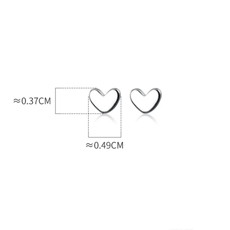 Brincos Coração em Prata Esterlina 925 Linda Top