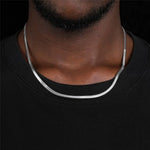 Colar Cobra de Aço Inoxidável Dourado Linda Top