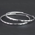 Brincos de argola finos de prata esterlina 925, luxo, 5cm, círculo grande, para mulheres, designer original, festa, casamento, joias, presentes