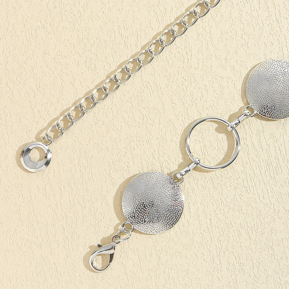 Cinto de Metal Circular Elegância Linda Top