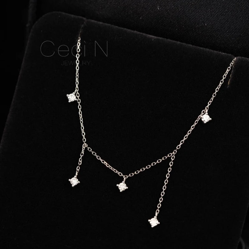 Colar Choker Estrela em Prata 925 com Zircão
