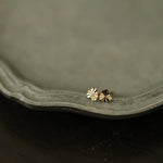 Brincos Coração em Prata 925 com Ouro 14K