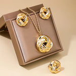 Conjunto Elegância Suprema: Colar, Anel e Brincos