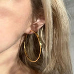 Brincos de Argola 18K Banhados a Ouro Linda Top