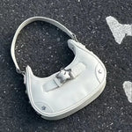 Bolsa Linda Top Estrela Branca de Ombro em Couro