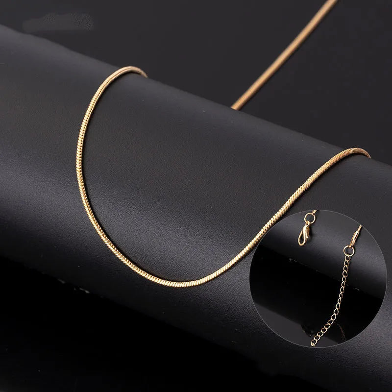 Colar Clássico de Aço Inoxidável Dourado Linda Top