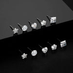 2024 moda 925 prata esterlina estrela coração brincos de cristal zircão para brinco feminino festa de casamento jóias acessórios