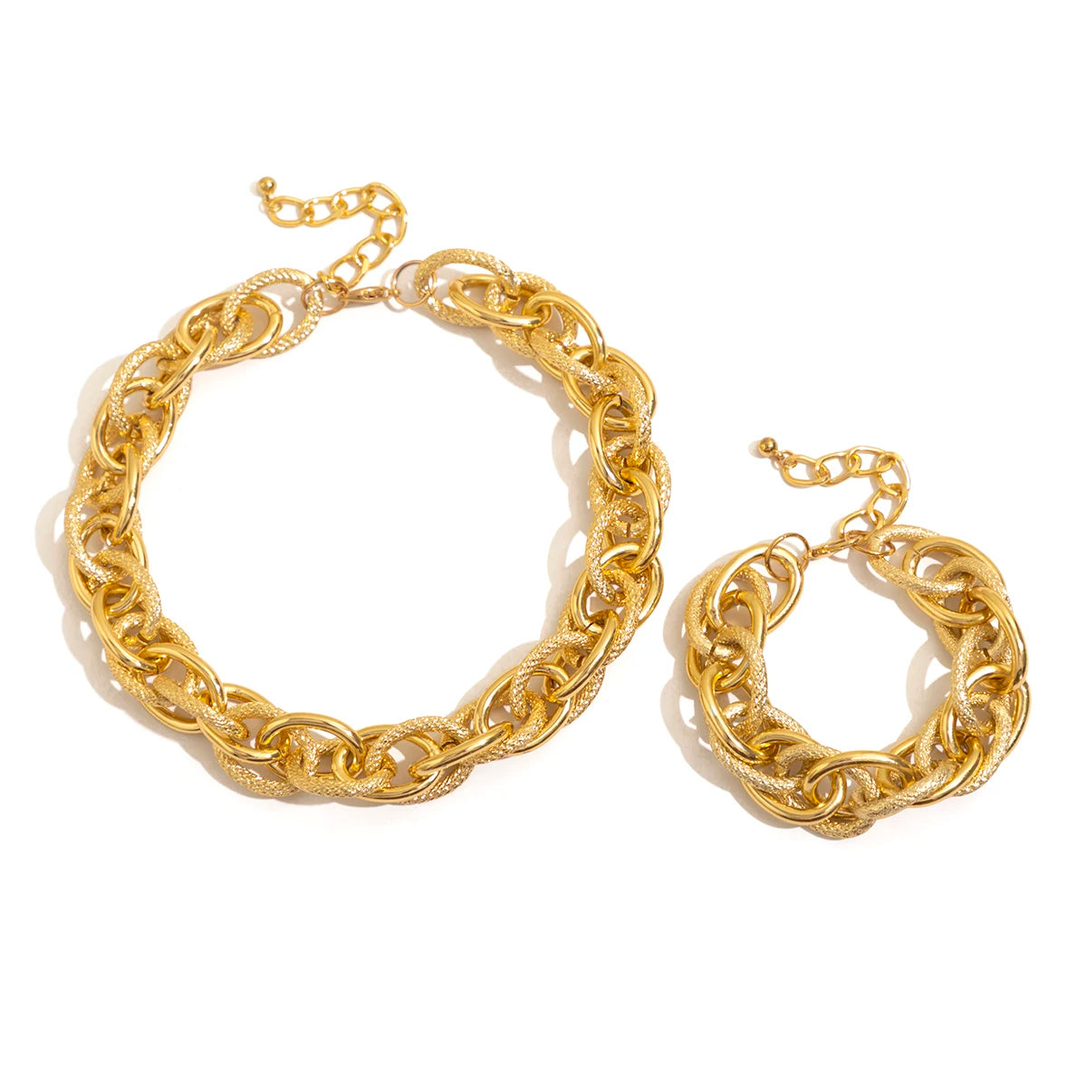 Conjunto Luxuoso de Correntes Cruzadas Linda Top