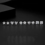 2024 moda 925 prata esterlina estrela coração brincos de cristal zircão para brinco feminino festa de casamento jóias acessórios