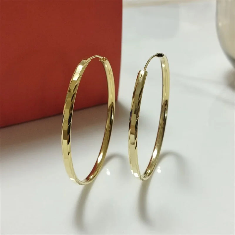 Brincos de Argola 18K Banhados a Ouro Linda Top