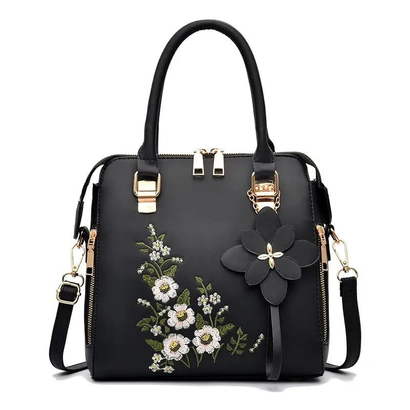 Bolsa Elegante Linda Top com Detalhe Floral