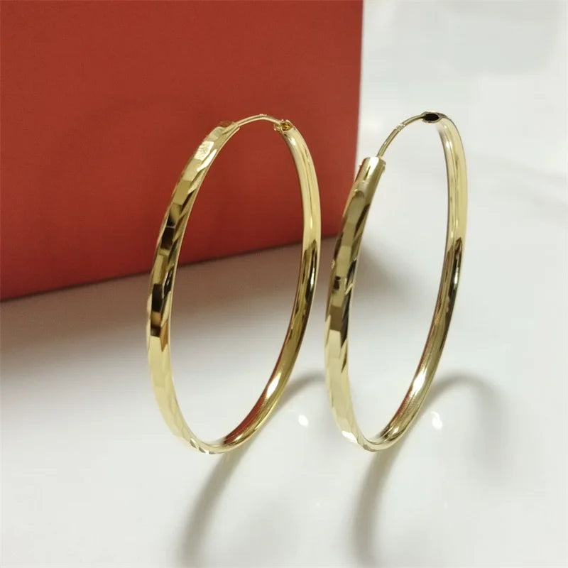 Brincos de Argola 18K Banhados a Ouro Linda Top