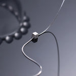 925 prata esterlina forma quadrada pingente colar para mulheres clavícula corrente festa de casamento jóias presente atacado