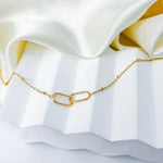 Colar Geométrico Infinito de Aço Inoxidável Linda Top