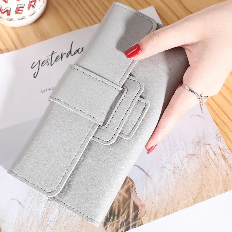 Carteira Luxuosa Linda Top com Zíper e Grande Capacidade