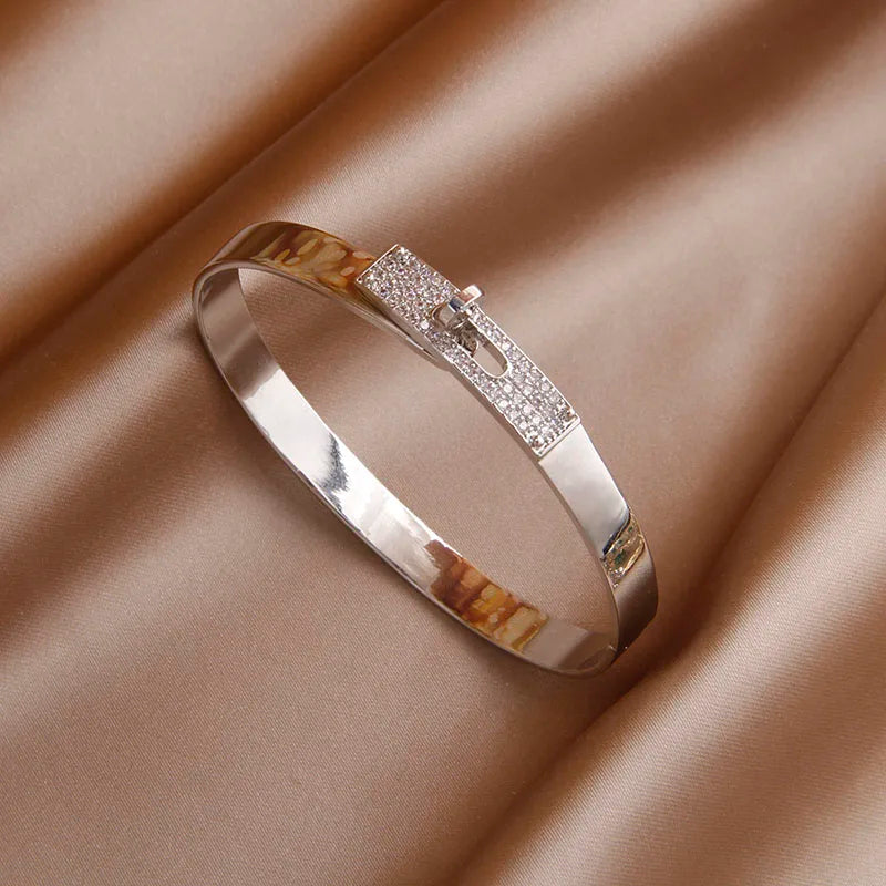 Zircônia Cruz Pulseiras Charme para Mulheres, Pulseira De Nó Elegante, Joalheria Clássica, Marca De Luxo, Moda