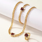 Conjunto Elegante de Joias Geométricas Linda Top