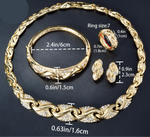 Conjunto de Joias Luxo 18K Banhado a Ouro Linda Top