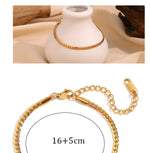 Novo em minimalista criptografado nk corrente 18k banhado a ouro pulseira high-end aço inoxidável à prova dwaterproof água jóias diárias mulher