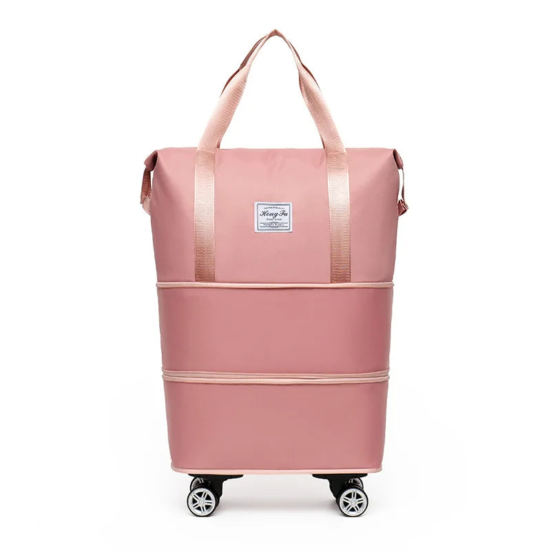 Bolsa feminina luxo de Viagem Expansível com Rodas e Grande Capacidade