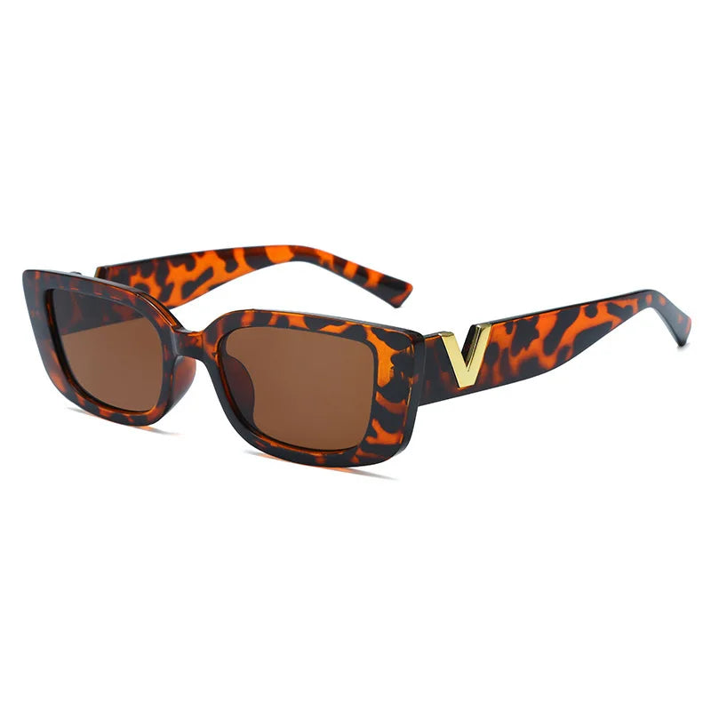 Óculos de sol retrô pequenos para homens e mulheres, óculos de sol luxuosos com dobradiças de metal, moda cool 2024