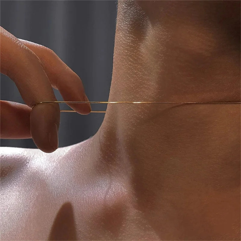 Colar Clássico de Aço Inoxidável Dourado Linda Top