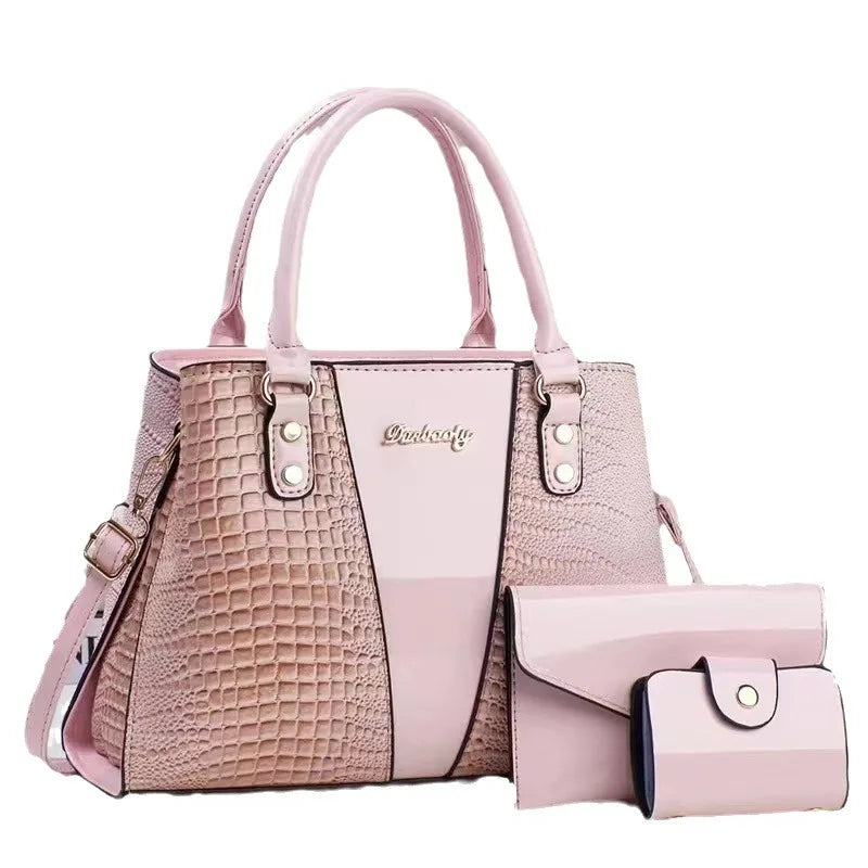 Bolsa Crossbody Linda Top com Padrão Crocodilo