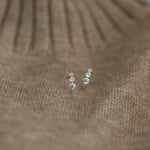 S925 prata esterlina banhado 18k ouro branco cristal brincos zircão diamante clipes de orelha para mulheres jóias de casamento nupcial