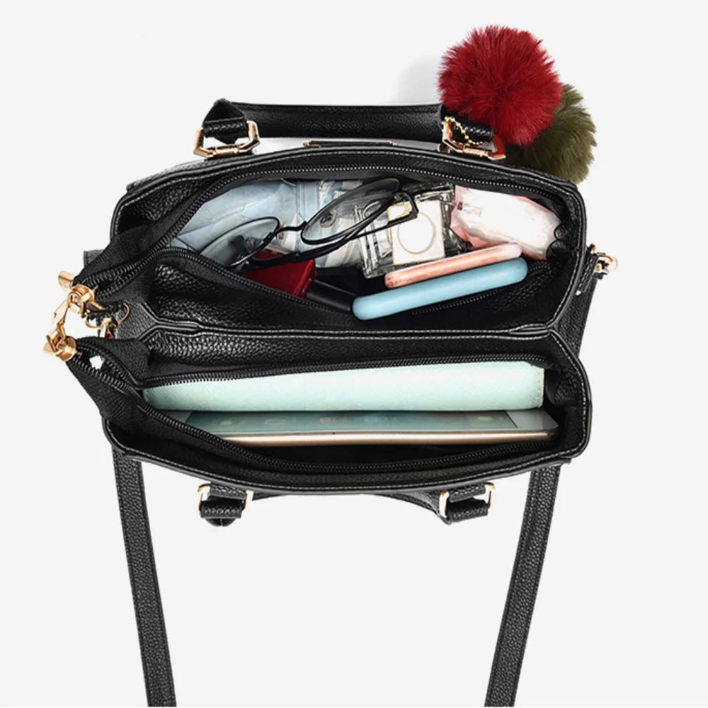 Bolsa Linda Top Elegância Versátil em Couro