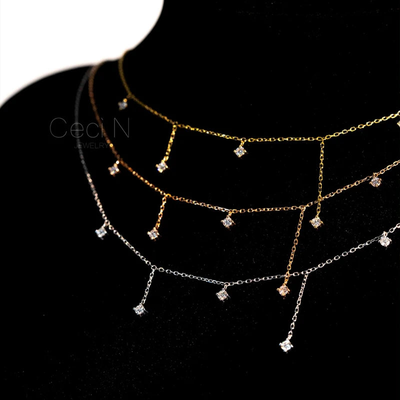 Colar Choker Estrela em Prata 925 com Zircão