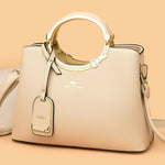 Bolsa em Couro Macio com 3 Compartimentos