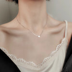 925 prata esterlina coração pingente colar simples charme clavícula corrente colar para mulheres jóias presente frete grátis