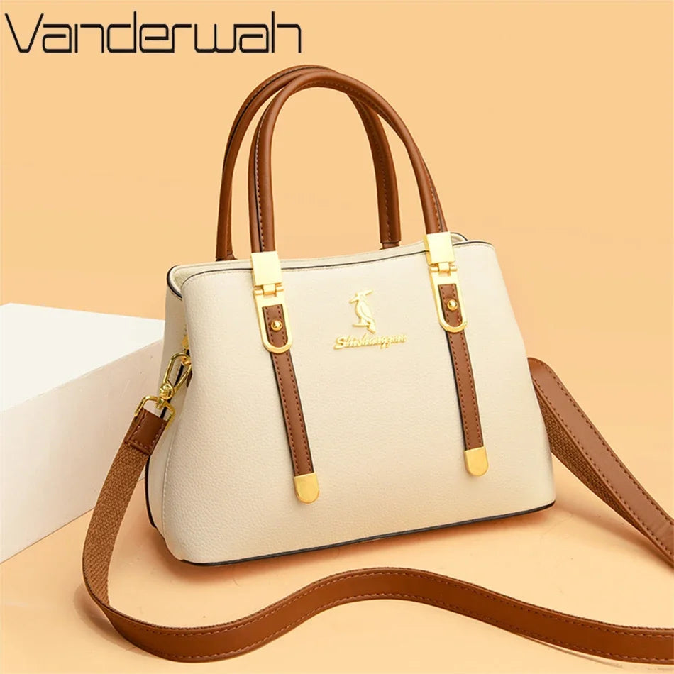 Bolsa Crossbody de Couro Genuíno Linda Top